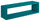 Mensola da Parete 60x18x15,5 cm in Fibra di Legno Regolo Blu Atollo