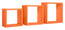 Set 3 Mensole da Parete Cubo in Fibra di Legno Incubo Arancio
