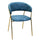 Chaise rembourrée 57x52xh78 cm en tissu velours Brendeburg bleu