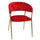 Chaise rembourrée 57x52xh78 cm en tissu velours Brendeburg rouge