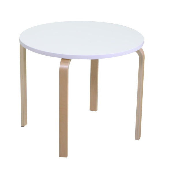 acquista Table basse ronde Ø60xh50 cm en bois blanc