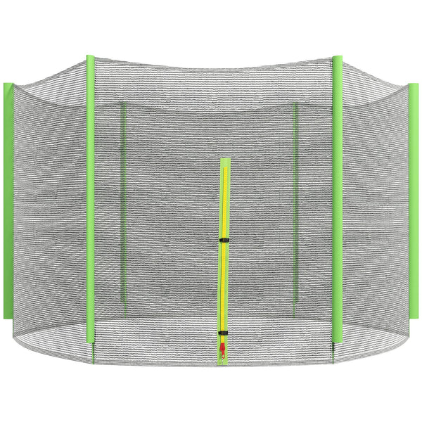 online Rete di Protezione per Trampolini a 6 Pali con Ingresso con Cerniera Ø244x180 cm in PE Nero e Verde