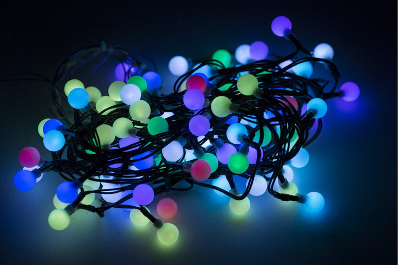 Mantello Luminoso di Natale 108 LED 1,8m Multicolor Soriani Sfere-6