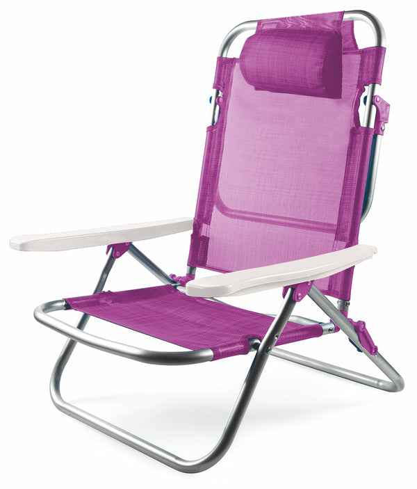 Chaise longue Spiaggina en aluminium et textilène Soriani Brazil Fuchsia acquista