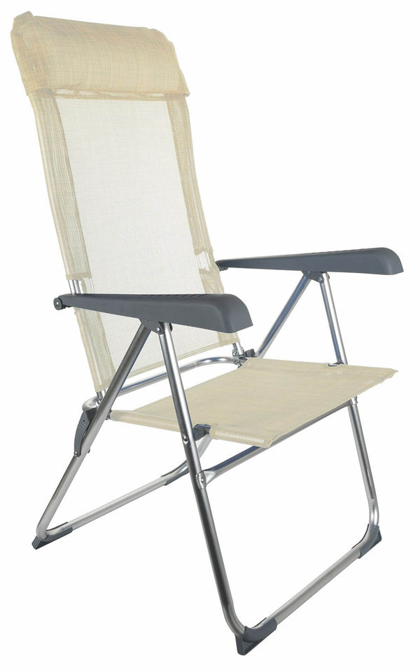 acquista Chaise longue inclinable pliante Soriani en aluminium et textilène Camaiore Ecru