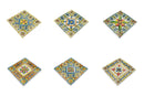 Set 6 Piatti Quadrati in Porcellana 30x30 cm Villa d'Este Home Tivoli Costiera-1