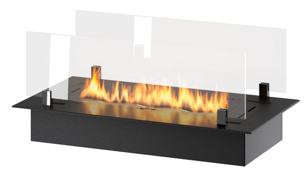 online Bruciatore a Bioetanolo da Incasso 60x32x15 cm Insert Black 600 Nero con Vetro