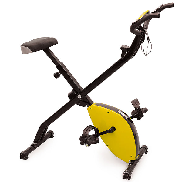 prezzo Vélo d'exercice magnétique pliant avec écran Kooper noir et jaune