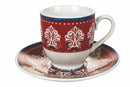 Set 6 Tazzine Caffè con Piattino in Porcellana Villa d'Este Home Tivoli Shiraz-7
