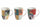 Set de 3 Tasses Porcelaine 360 ​​ml VdE Tivoli 1996 Parrot Groove