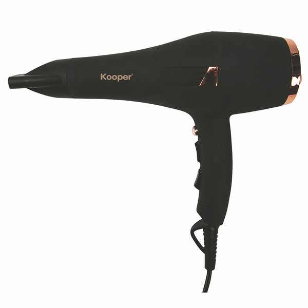 Sèche-cheveux professionnel 2000W avec ioniseur Kooper Soft Touch Noir acquista