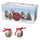 Set de 14 Boules de Noël Ø7,5 cm en Polyfoam avec Coffret Père Noël à Vélo