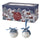 Set de 14 Boules de Noël Ø7,5 cm en Polyfoam avec Boîte Blanche et Bleue