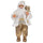 Marionnette Père Noël H46 cm en tissu Doré et Blanc