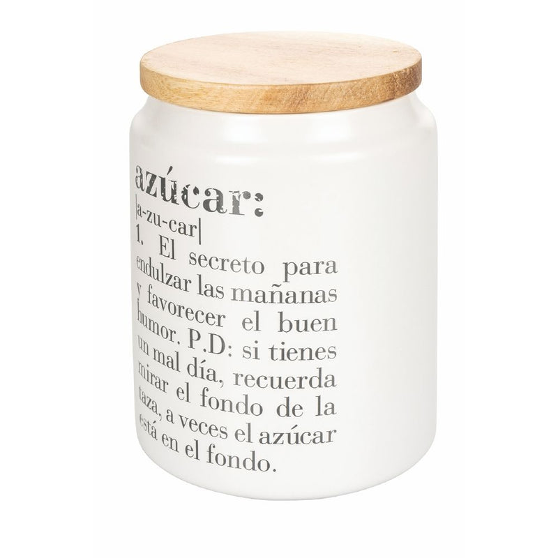 Barattolo Zucchero con scritta "azucar" 750 ml in Gres Villa D’este Home Tivoli Spagnolo-2