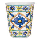 Set 6 Bicchieri Acqua Costiera in Ceramica VdE Tivoli 1996 Bianchi con Decori-5
