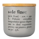 Barattolo Sale Fino 500 ml in New Bone China Villa D’este Home Tivoli Grigio-1