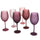 Ensemble de 6 verres givrés Happy Hour Provence en verre lavande VdE Tivoli 1996