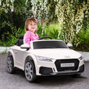 Macchina Elettrica per Bambini 12V con Licenza Audi TT Bianco-2