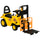 Chariot élévateur à conducteur porté pour enfants 86x27,5x47,5 cm avec rangement jaune et noir