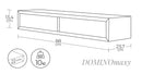 Mensola da Parete con 2 Cassetti 88,2x13,4x23,7 cm in Fibra di Legno Domino Maxi Rovere Scuro-6