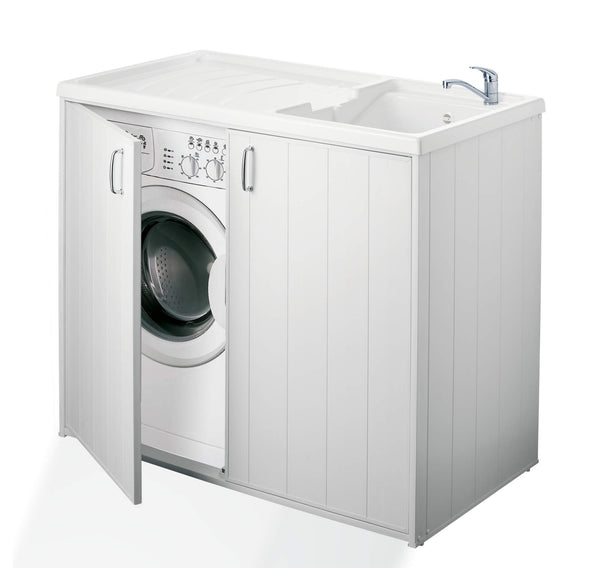 prezzo Housse pour bac à laver et machine à laver en PVC 109x60x92cm Forlani SuperWash Blanc
