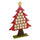 Calendrier de l'Avent en bois rouge arbre cm 36x8xh53
