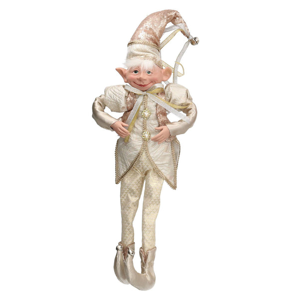 acquista Marionnette elfe en tissu champagne cm 22x13xh66