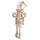 Marionnette elfe en tissu champagne cm 24x17xh91