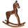 Cheval à bascule décoratif en bois recouvert de métal doré cm 50X13xh56