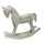 Cheval à bascule décoratif en bois blanc cm 37x8xh32
