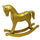 Cheval à bascule décoratif en bois doré cm 37x8xh32