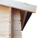 Casetta Box da Giardino per Attrezzi 146x132 cm con Porta Finestrata in Legno Naturale-9