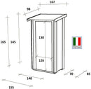 Casetta Box da Giardino per Attrezzi 155x85 cm con Porta Doppia Cieca in Legno Verde-5