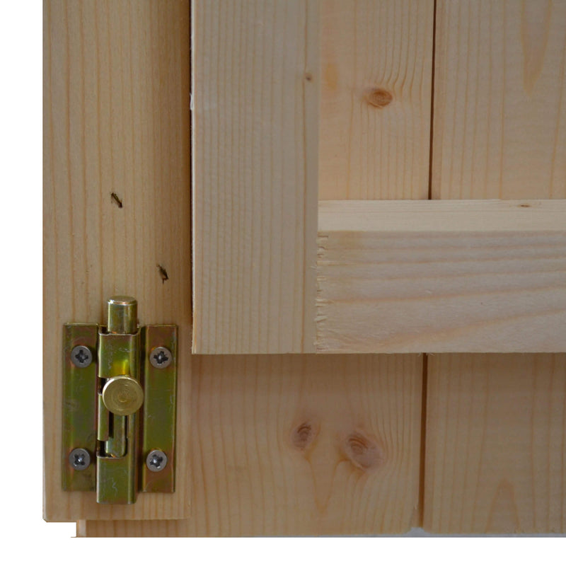 Casetta Box da Giardino per Attrezzi 155x85 cm con Porta Doppia Cieca in Legno Verde-8