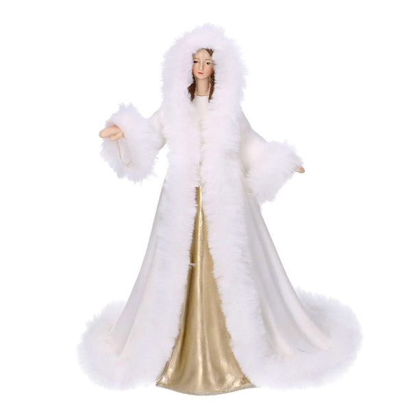 prezzo Figurine femme en résine blanche cm 18,5x15xh24