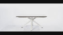 Table Extensible 160/240x90x76 cm en Métal avec Plateau en Céramique sur Verre Marbre Gris