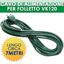 Cavo di Alimentazione per Folletto Vk120 Vk121 Vk122 7 Metri-1