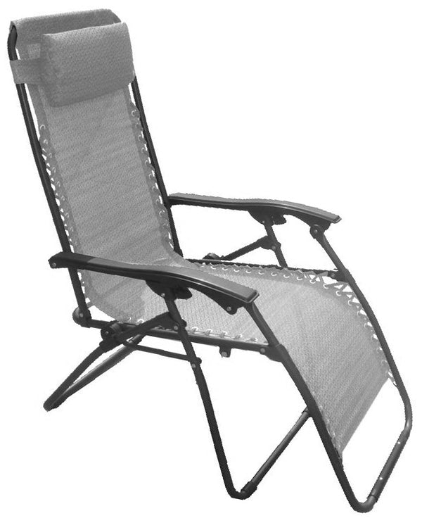 Chaise longue pliante inclinable Zero Gravity en acier et textilène Becker Fiume Grey sconto