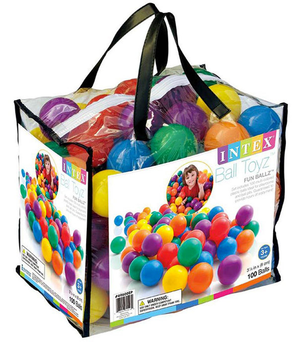 prezzo Lot de 100 Balles Colorées Ø8 cm avec Intex Ball Toyz Bag