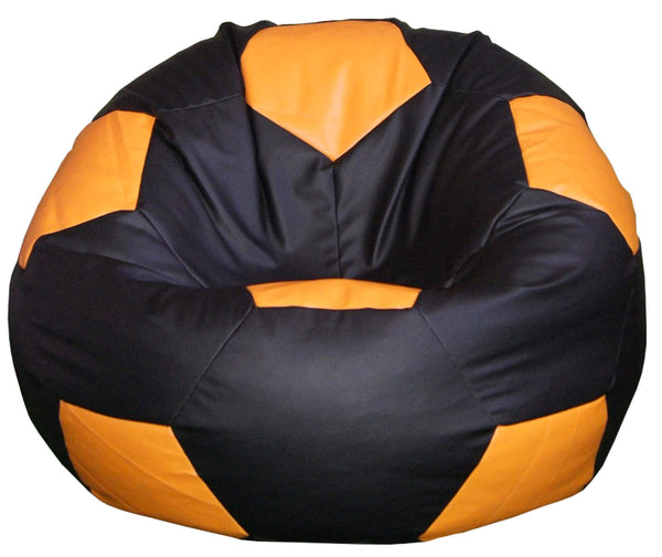 acquista Pouf poire Ø100 cm en ballon de football Baselli noir et orange