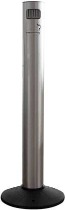 Posacenere a Colonna Ø 11,5/33,5x102 cm in Alluminio con Contenitore Interno  Argento-1