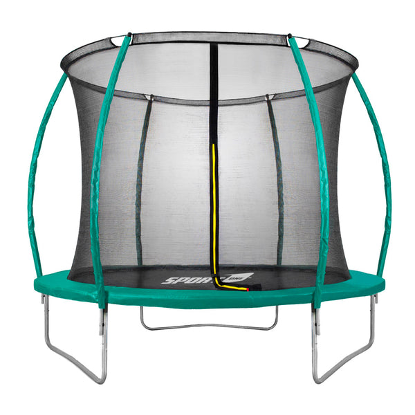 online Tapis élastique pour trampoline avec filet Ø 305 cm Supports courbés Pompe Vert