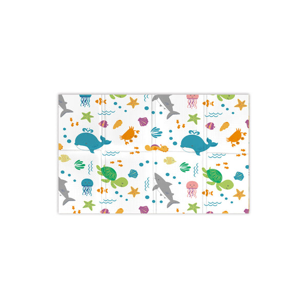 online Tappeto Morbido per Bambini 120x90x0,8 cm Pieghevole Oceano Multicolore