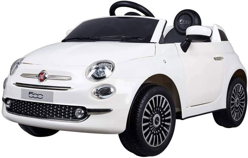 Macchina Elettrica per Bambini 12V Fiat 500 Bianca-1