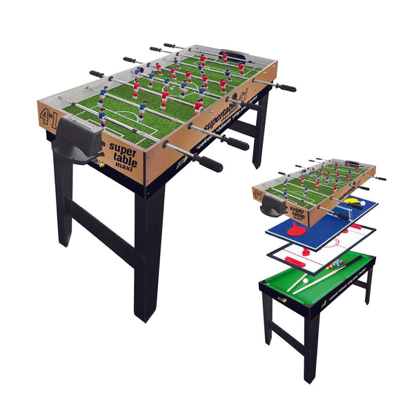 Table multi-jeux 4 en 1 Maxi 122x60x81,5 cm complète avec accessoires sconto