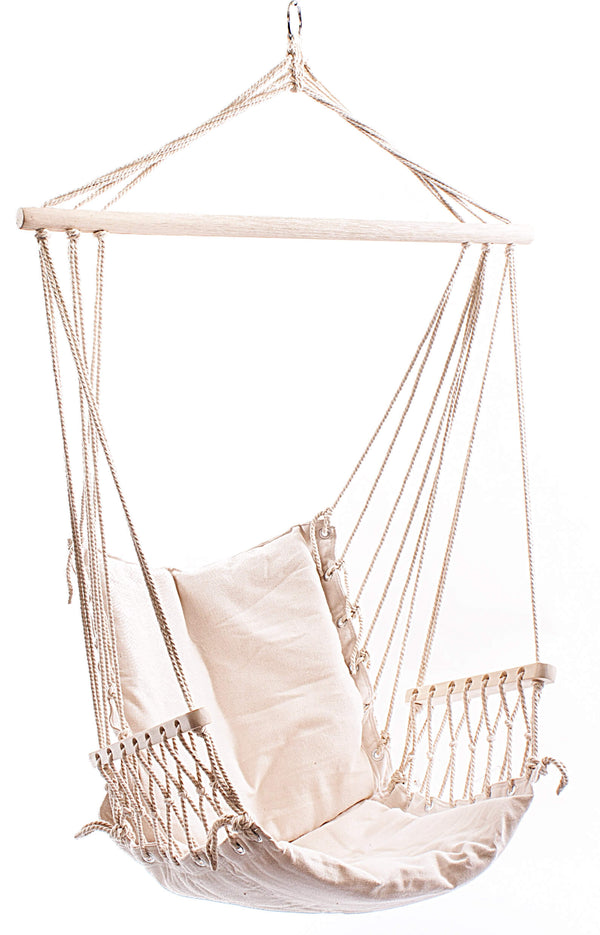 Chaise hamac suspendue 95x50 cm en coton beige acquista