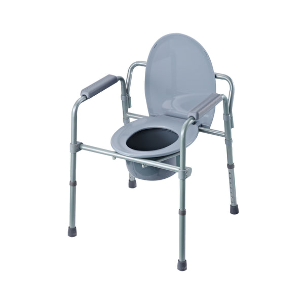 Chaise de WC réglable en hauteur en tuyaux de fer gris 53,3x56,5x60-74,5 cm acquista