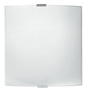 Applique Quadrata Semplice Vetro Bianco Lampada Moderna Interno E27 Ambiente 72/00300-1