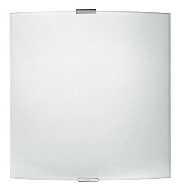 Applique carrée simple en verre blanc, lampe d'intérieur moderne E27 sconto
